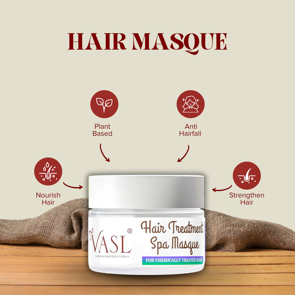 VASL Hair Treatment Spa Masque - Deep Repair Mask for Chemically Treated Hair