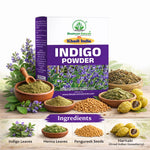 Bhudevam Naturals Khadi Pure Indigo Powder for Hair Coloring – Natural Black Hair Dye, No Chemicals, Used with Henna for Long Lasting Color- 200GM (Pack of 2)