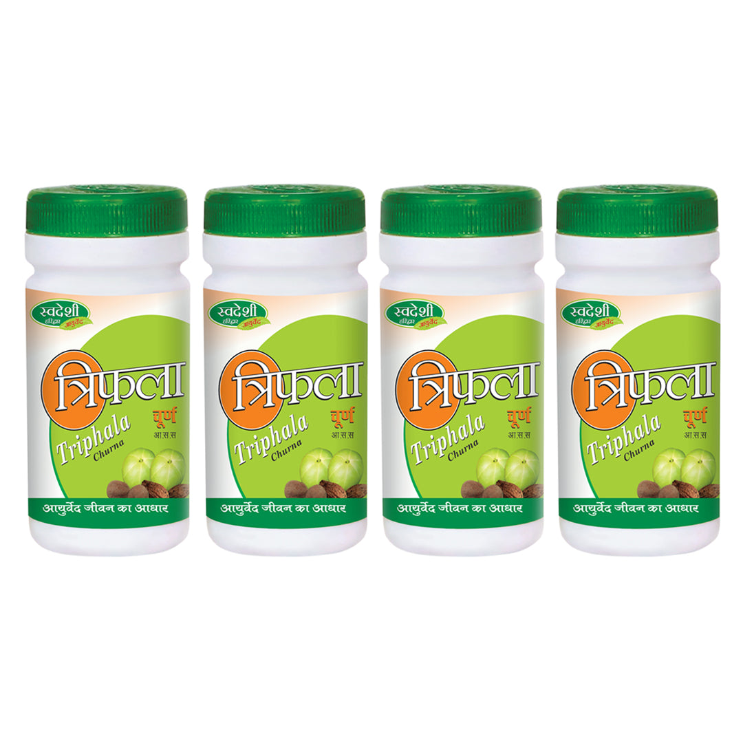Pack of 4 Triphala Churna 100gm for Digestion, Immunity, Cholesterol Support.