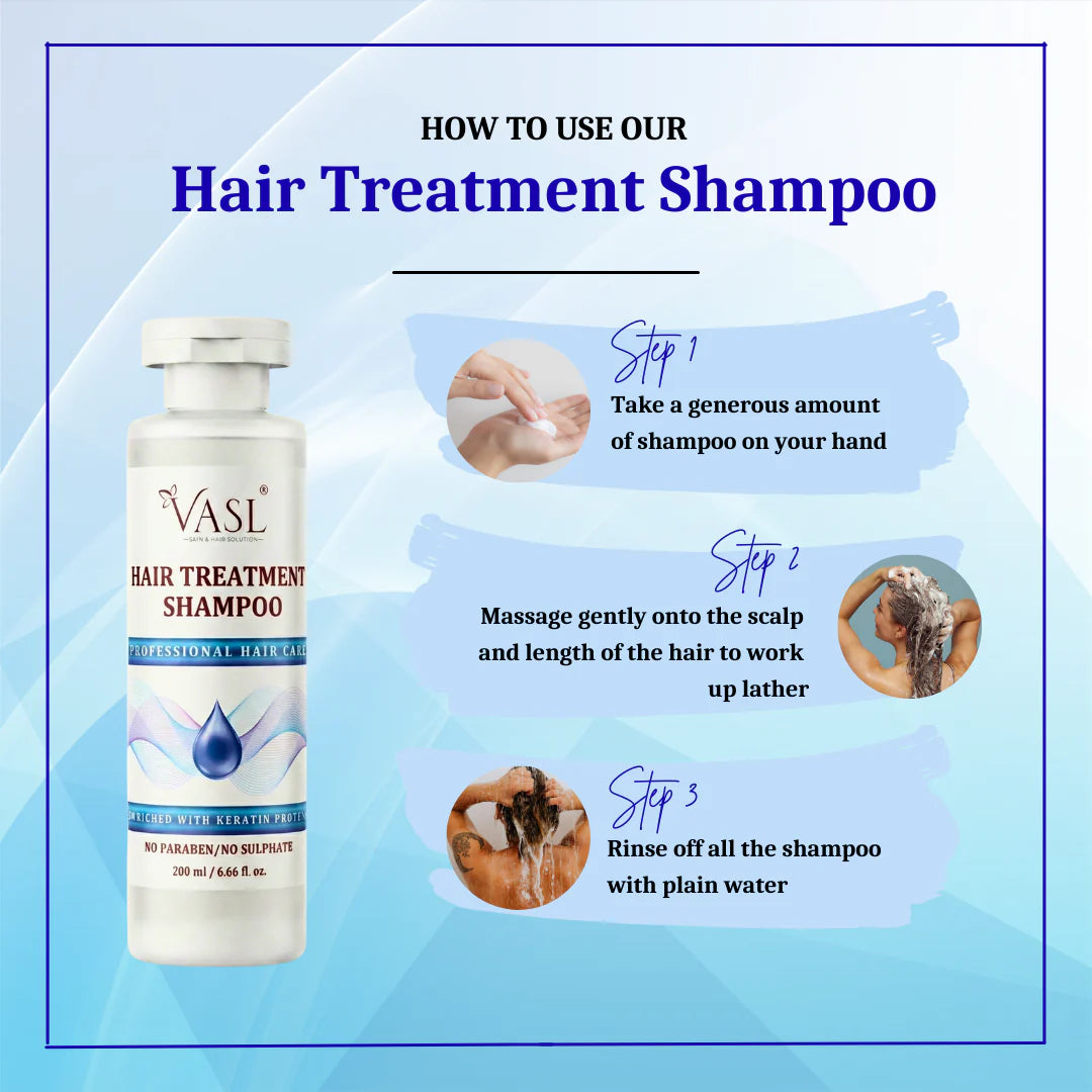 VASL Hair Treatment Shampoo 500ml - Sulfate Free Keratin Shampoo for Silky Hair