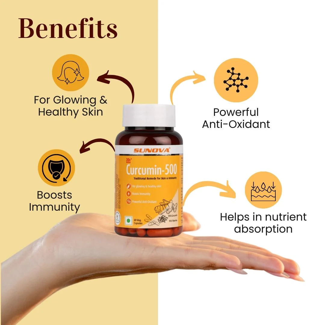 Sunova Curcumin Capsule - 500 Veg. - 60 Capsules