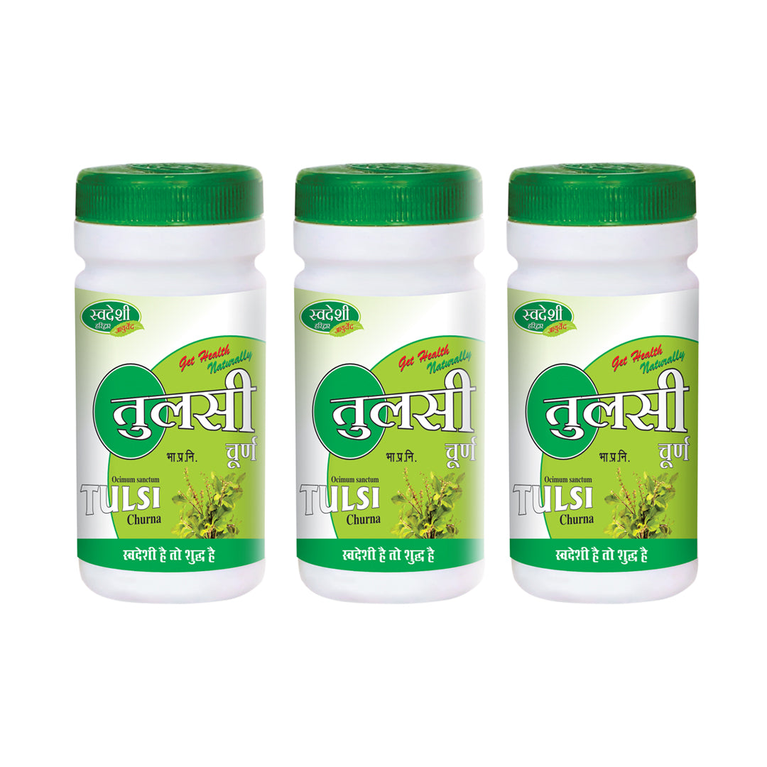 Pack of 3 Tulsi Churna 100gm immunity support & Healthy Heart.