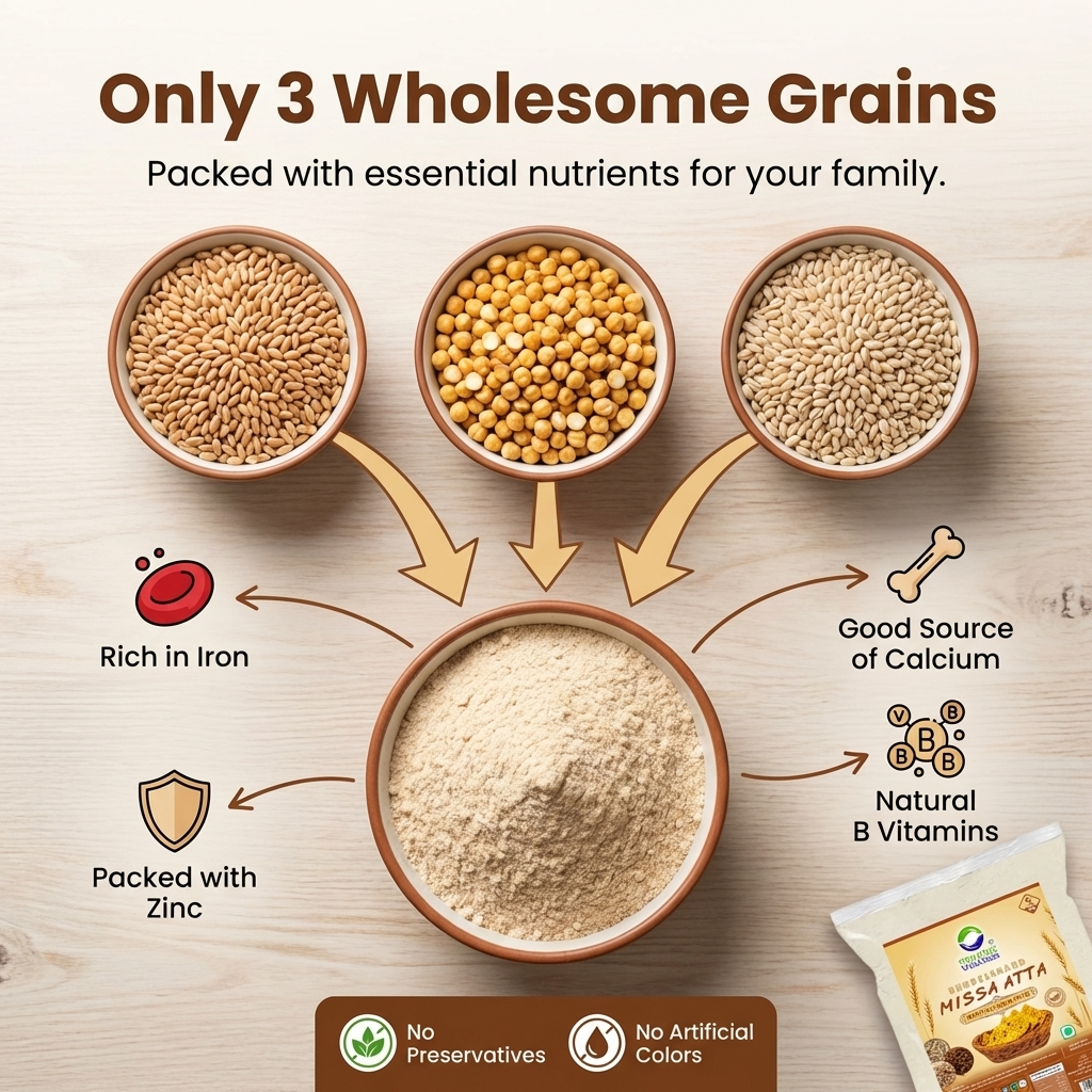 Organic Wellness Bundelkhand Missa Atta - 5 KG Pack