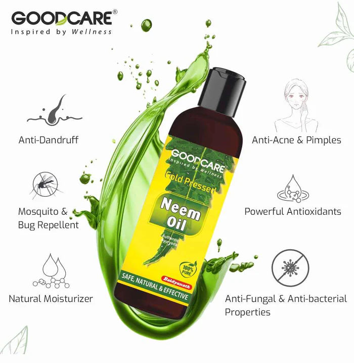 Goodcare Hair Care Trio Of Mahabhringraj Oil, Castor Oil & Neem Oil