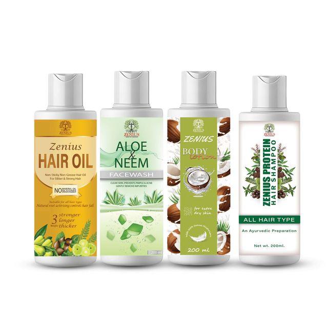 Zenius Beauty Combo Kit - Body Care Kit Have Shampoos, Hair Oils, and Facewashes, Lotion -