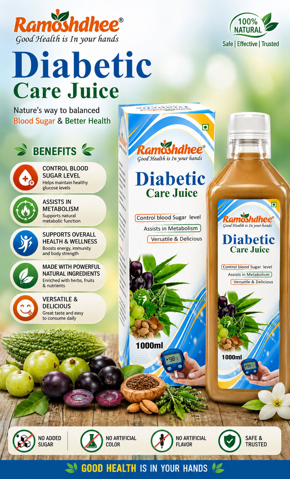 Ramoshdhee Diabetic Care Juice 1L
