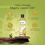 MAPL Cold-Pressed Castor Oil | 100% Natural Ayurvedic Hair & Skin Oil | Strengthens Hair, Deeply Nourishes Skin & Scalp | 200 ml