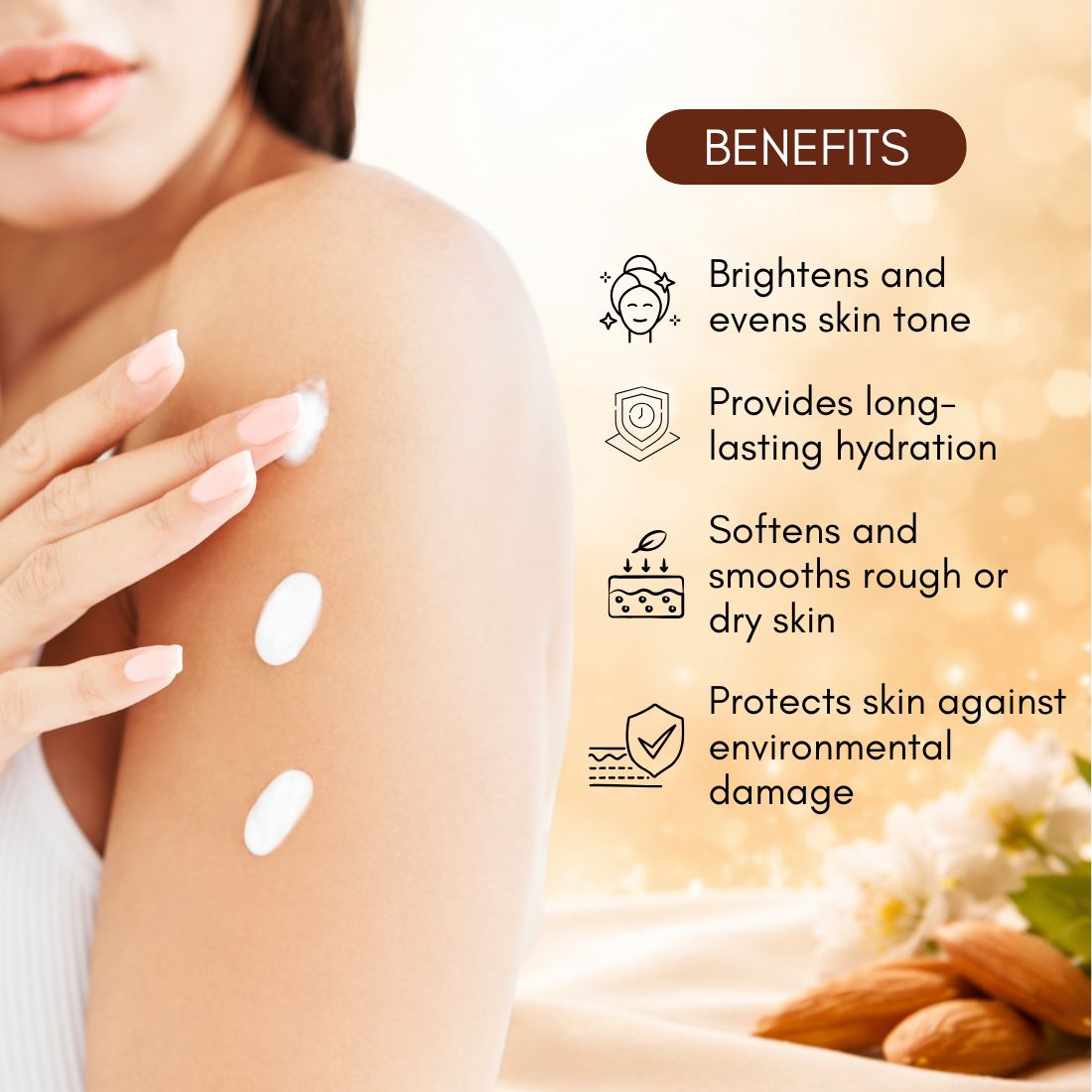 Kayee Ayurveda Almond Saffron Face Moisturizer, Nourishing Daily Facial Cream for Dry & Normal Skin, Helps Moisturize and Improve the Appearance of Dullness & Uneven Skin Tone, Women & Men | 210 ml