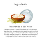 Khadi Rice Water & Niacinamide Face Gel | Oil Control, Pore Care & Skin Brightening | Hydrating Non-Sticky Gel | Men & Women- 50GM