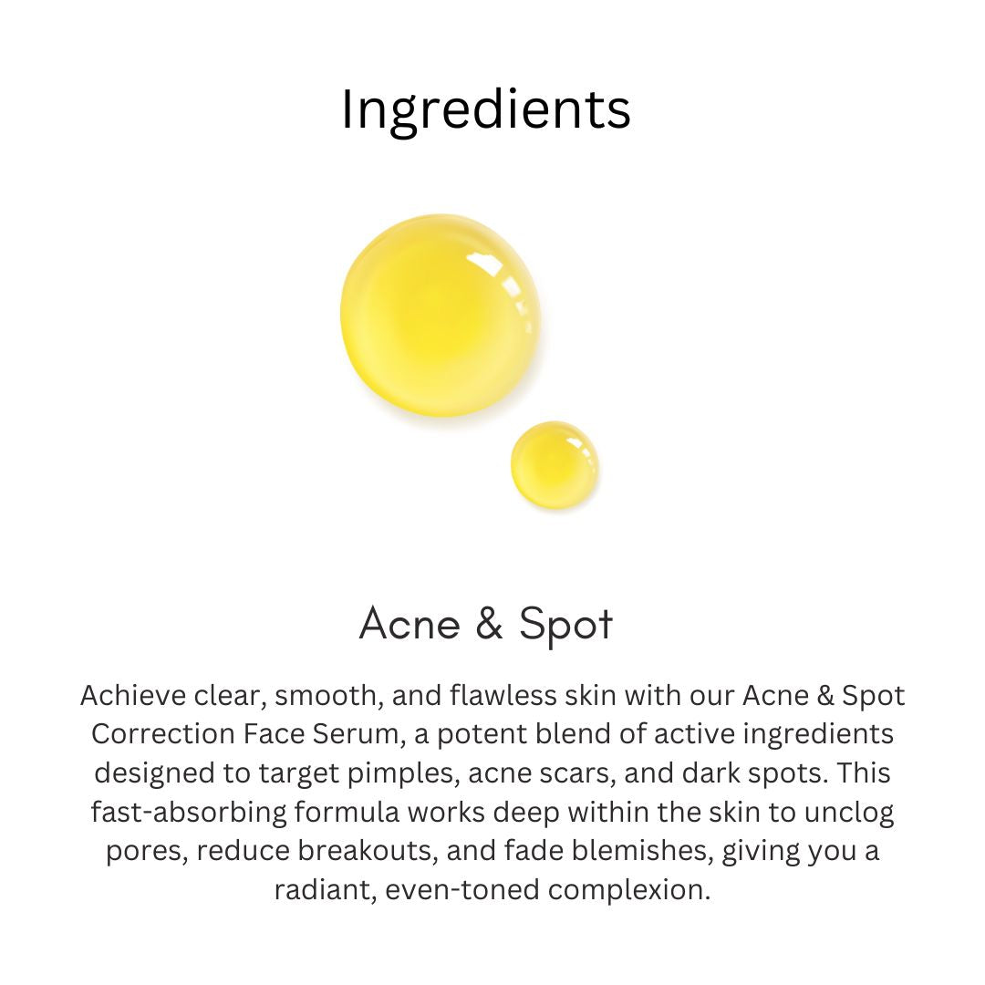 Khadi Acne & Spot Face Serum for Acne & Dark Spots | Pimple, Blemish & Acne Mark Care Serum | Oil Control & Even Skin Tone | Lightweight & Non-Greasy Formula | 30 ml