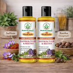 Bhudevam Naturals Khadi Saffron Tulsi & Reetha Hair Shampoo – Herbal Hair Fall Control & Scalp Care - 420ML (Pack of 2)