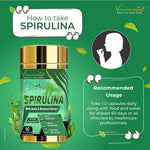 Vitaminnica Spirulina Capsules - Super Green Food for Immune Support & Detox, 60 Count