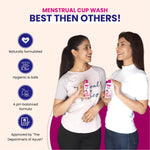 MildCares Menstrual Cup Kit for Women – Includes Menstrual Cup Wash (100 ml), Period Pain Relief Roll-On (10 ml), and Gynocup Wipes – Safe, Easy-to-Use, Comfortable, Eco-Friendly – (White)