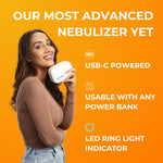 MEDTECH® Travelite USB-C Powered Portable Nebulizer | Super Compact and Portable Travel DC Nebulizer Machine with Complete Adult and Child Mask & Travel Pouch | 2 Years Warranty