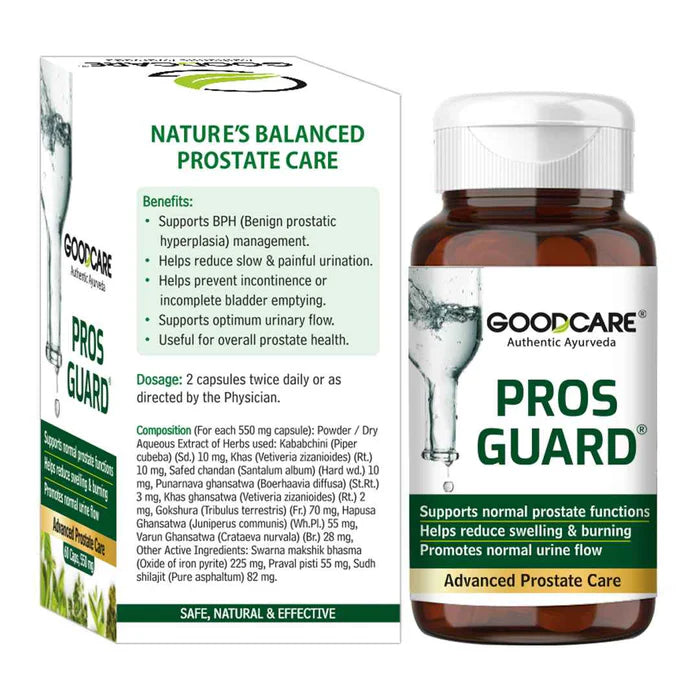 Goodcare Prosguard Capsules 11 active Ayurvedic Ingredients For Healthy Prostate Health - 60 Capsules