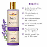 Kayee Ayurveda Lavender Face Wash for Men & Women | Herbal Facial Cleanser with Lavender for Daily Skin Care | Helps Remove Dirt, Excess Oil, Sweat & Impurities While Leaving Skin Fresh, Soft, Smooth & Refreshed | 210 ml