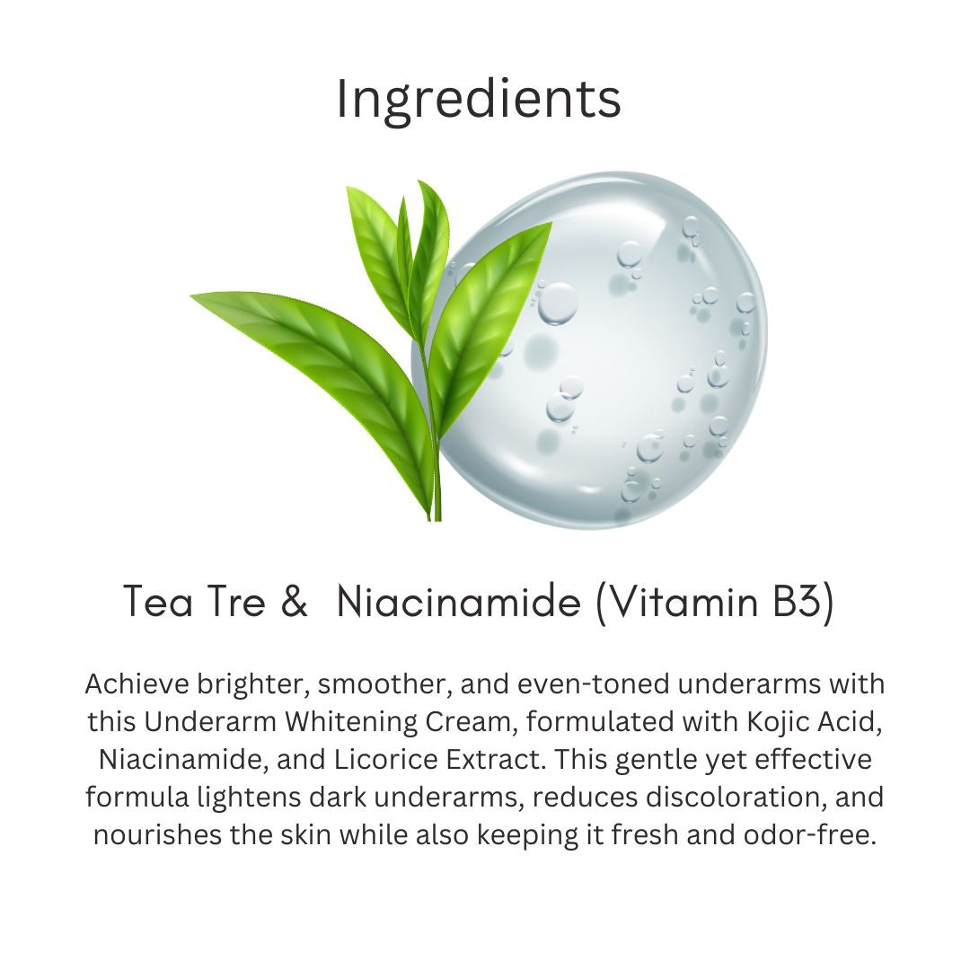 Khadi Essentials Underarm Whitening & Brightening Cream (50g) | Reduces Dark Spots, Odour & Uneven Tone