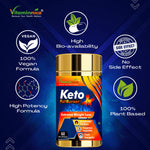 Vitaminnica Keto Fat Burner Capsules - Ketosis Support & Weight Management, 60 Count