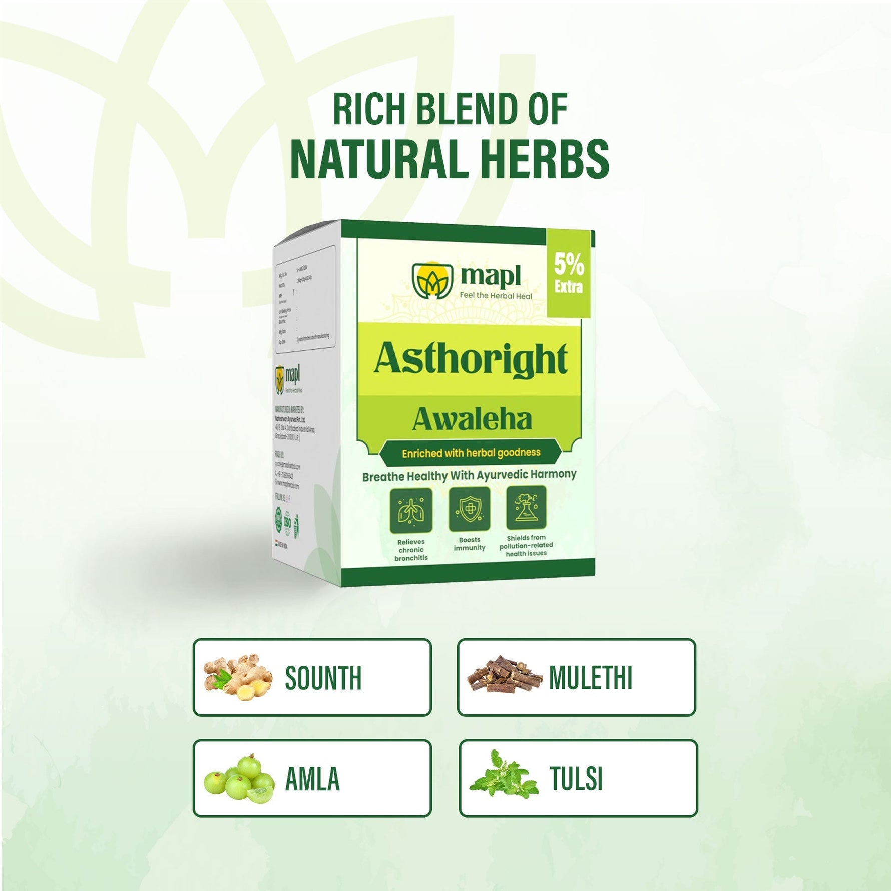 MAPL Asthoright Awaleha | Ayurvedic Respiratory Support & Asthma Management | Clears Mucus, Strengthens Lungs & Immunity | 500 gm