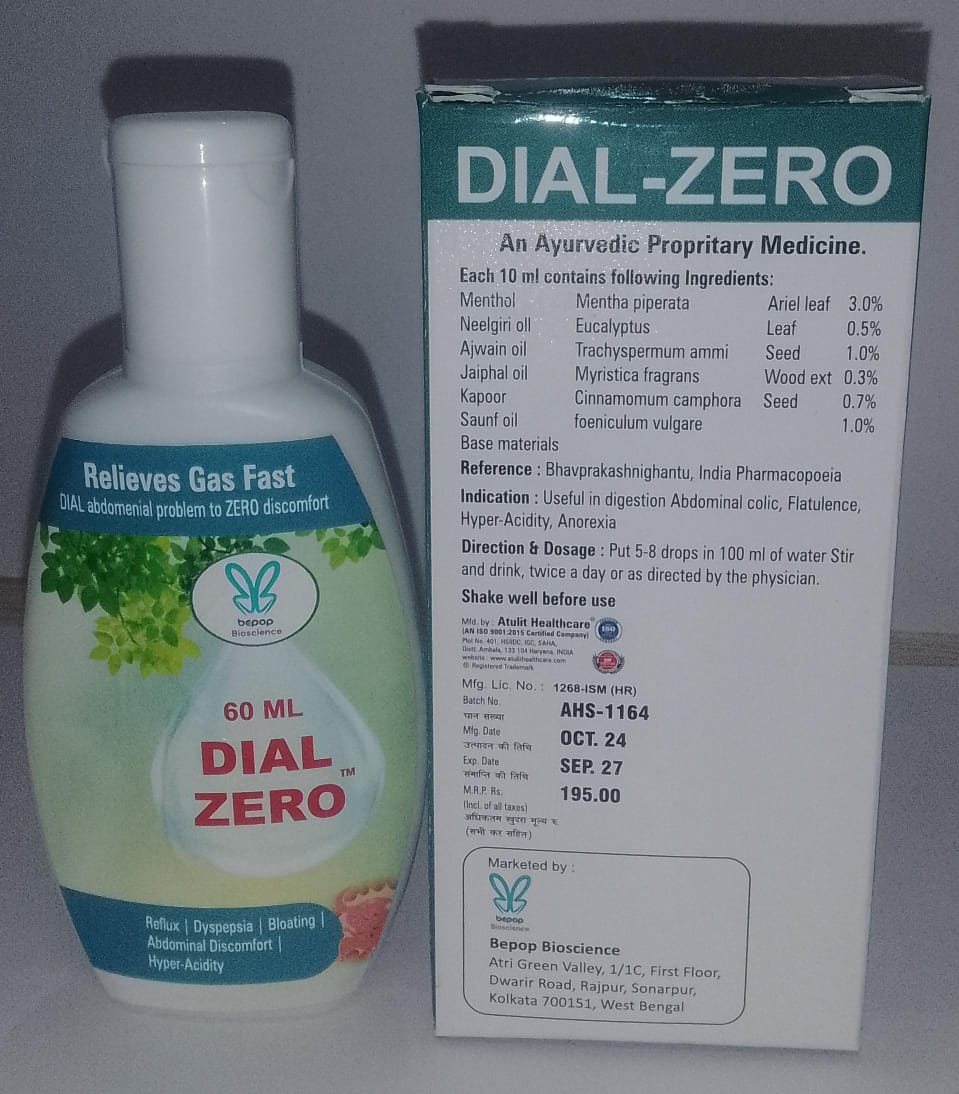 Bepop Bioscience Dial Zero Relieves Gas Fast - 60 ML