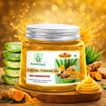 Bhudevam Naturals Khadi Aloe Vera Turmeric Gel for Face & Hair – Skin Brightening, Anti-Acne & Hydrating Moisturizer- 200GM