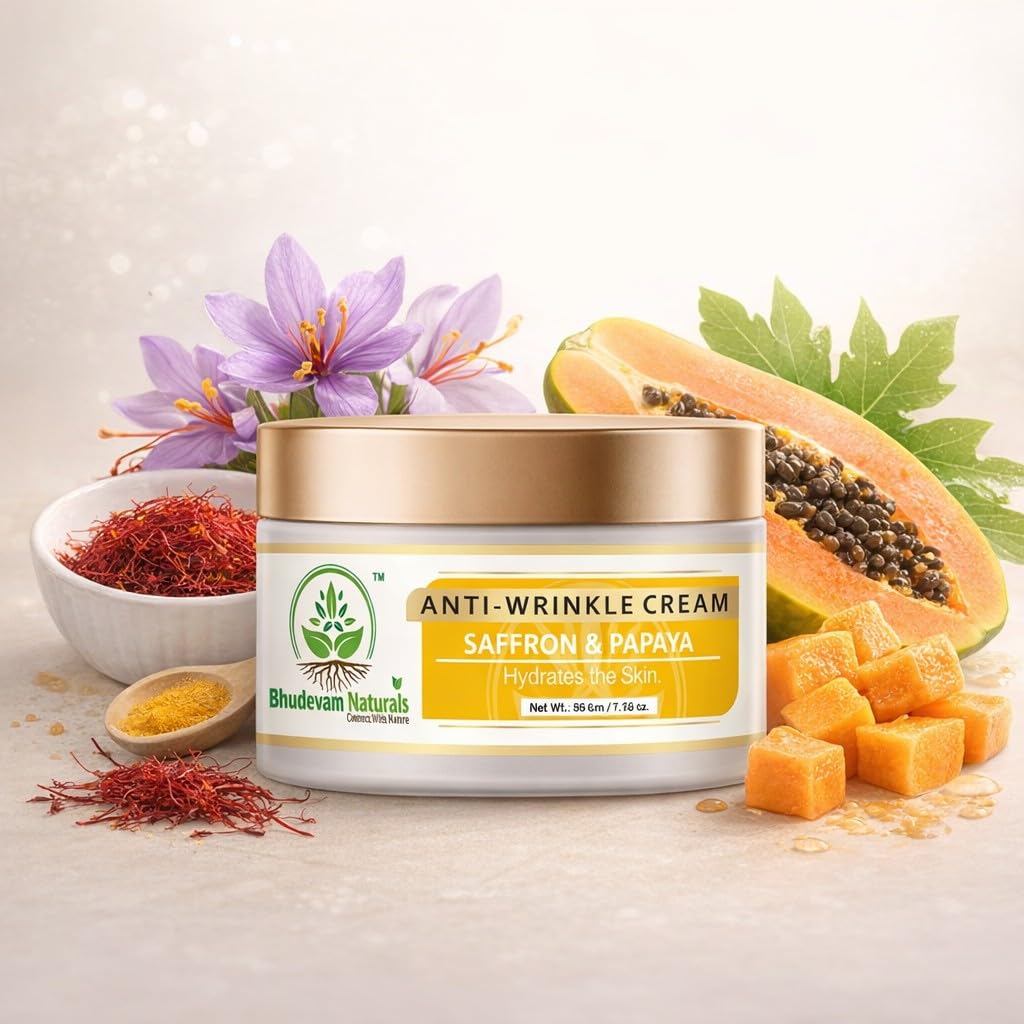 Bhudevam Naturals Khadi Anti Wrinkle Face Cream – Deep Hydration & Wrinkle Repair for Smooth, Firm Skin- 50GM
