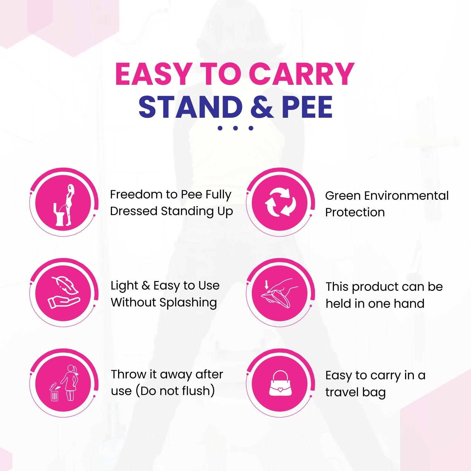 MildCares Disposable Stand & Pee Female Urination Device for Women