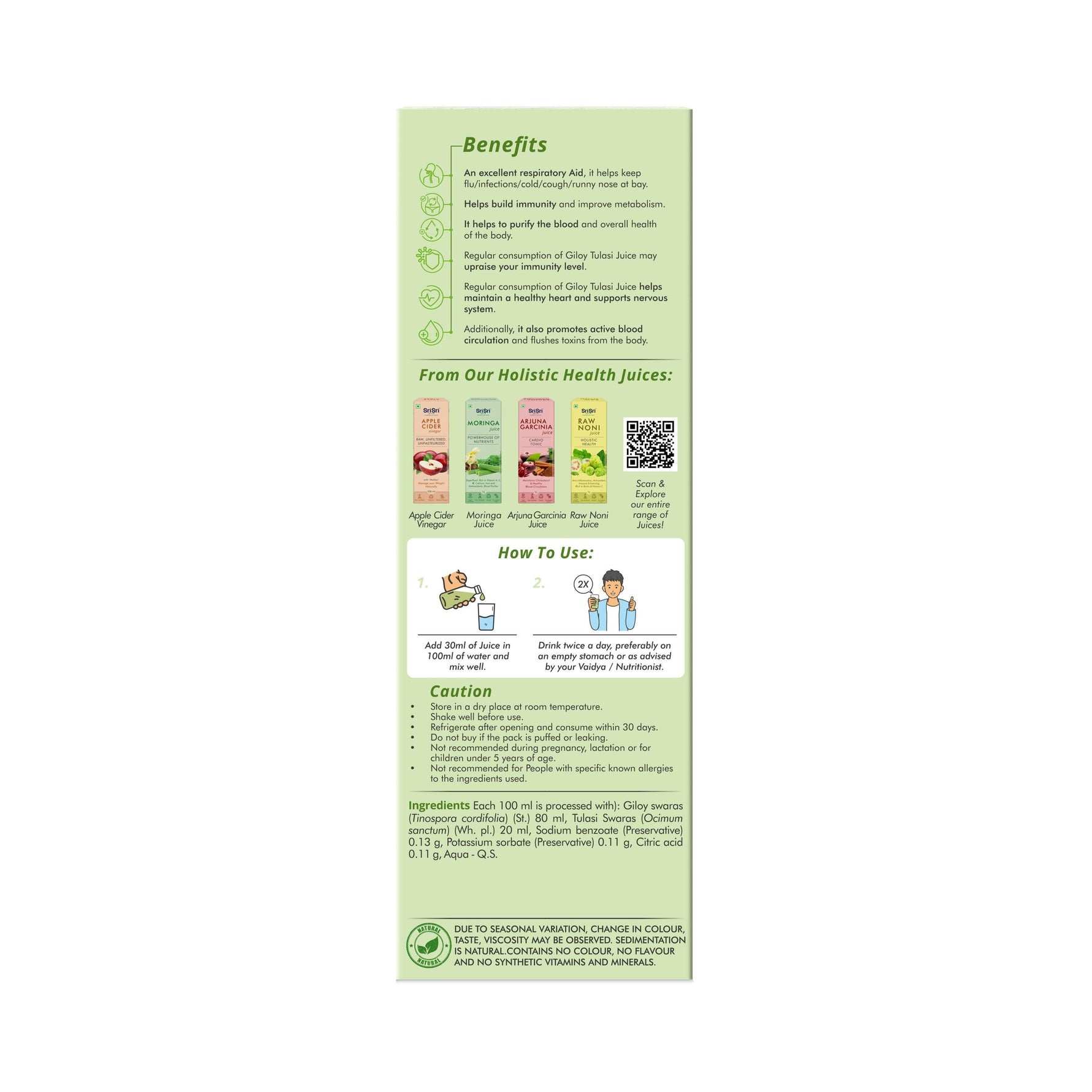 Sri Sri Tattva Giloy Tulasi Juice