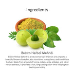 Khadi Brown Hair Mehndi | Natural Henna-Based Herbal Hair Colour | With Amla, Bhringraj & Neem | Helps Cover Grey Hair & Condition Hair | 80 gm