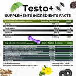 Health Veda Organics Testo+ with Tribulus & Ashwagandha for Metabolic Strength - 60 Veg Tablets