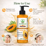Bhudevam Naturals Khadi Papaya Face Wash – Removes Dirt, Oil & Impurities Naturally- 420ML (Pack of 2)