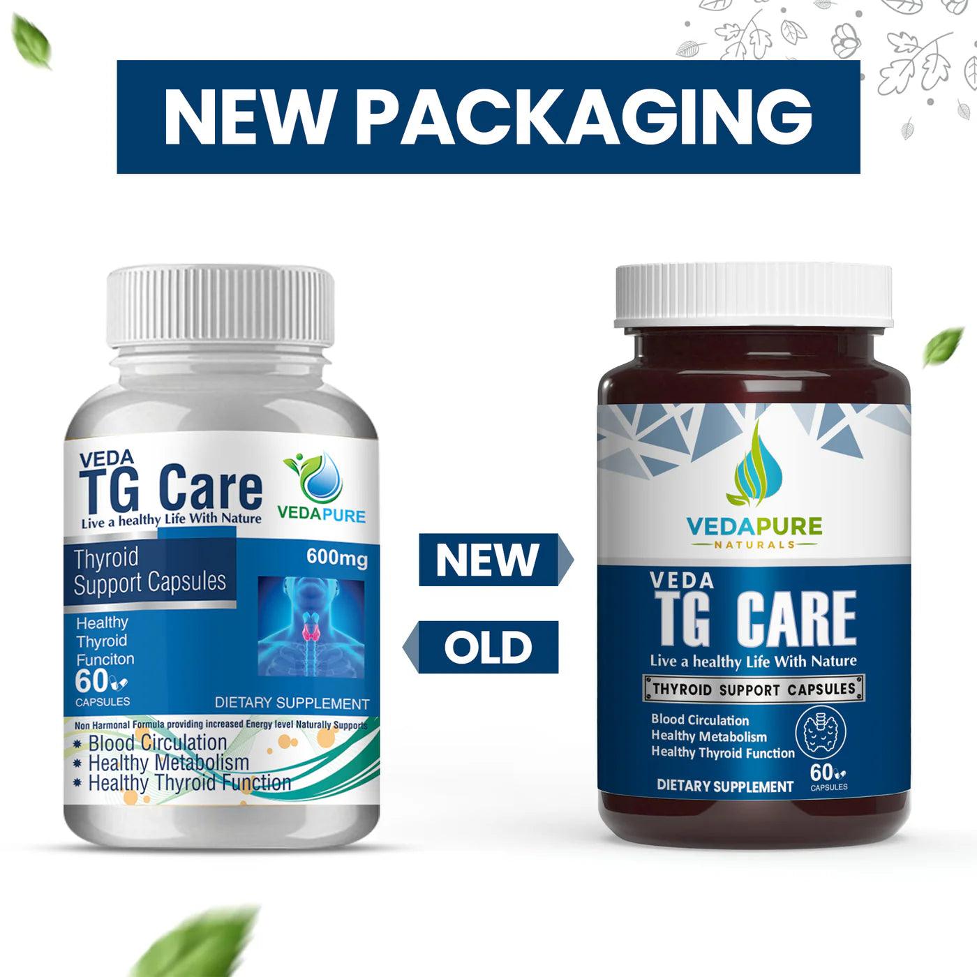 Vedapure Naturals TG Care Capsules - Daily Metabolic & Hormonal Support (60 Count)
