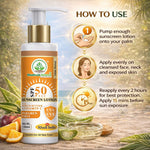 Bhudevam Naturals Khadi SPF 50 Sunscreen Cream for Men & Women | Non-Greasy Sun Protection Lotion for Face & Body- 100ML