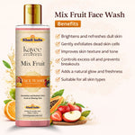 Kayee Ayurveda Mix Fruit Face Wash for Men & Women | Herbal Fruit-Enriched Facial Cleanser for Daily Skin Care | Helps Remove Dirt, Excess Oil, Sweat & Impurities While Leaving Skin Fresh, Soft, Smooth & Healthy-Looking | 210 ml