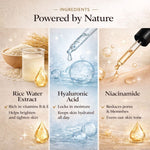 Kayee Ayurveda Rice Face Serum for Glowing & Hydrated Skin | Lightweight Facial Serum for Dull, Dry & Uneven-Looking Skin | Helps Improve the Appearance of Skin Tone, Texture & Dullness | Daily Skincare Serum for Women & Men | 30 ml