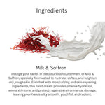Khadi Essentials Milk & Saffron Hand Cream (50g) | For Soft, Smooth Hands, Intense Moisturization & Brightening