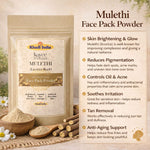 Kayee Ayurveda Mulethi Face Powder for Glowing Skin | Herbal Licorice Powder for Face | Natural Facial Powder for Skin Care | Helps Refresh & Brighten Looking Skin | 100 g