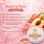 Kayee Ayurveda Peach Lip Care Balm, Moisturizing Lip Balm for Dry & Chapped Lips, Helps Lock in Moisture and Maintain Soft, Supple & Smooth-Looking Lips, Daily Lip Care for Women & Men | 6 g