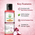 Bhudevam Naturals Khadi Red Onion Hair Shampoo – Anti-Hair Fall & Strengthening Formula- 420ML (Pack of 2)