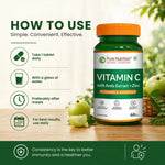 Pure Nutrition Vitamin C with Amla Extract + Zinc Tablets | Boost Immunity | Support In Skin & bone Health - 60 Veg Tablets