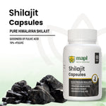 MAPL Pure Himalayan Shilajit Capsules | Ayurvedic Energy, Stamina & Vitality Support | Rich in Fulvic Acid & Minerals | 60 Capsules