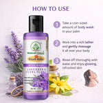 Bhudevam Naturals Khadi Lavender Ylang Ylang Body Wash, Soothing & Relaxing Skin Cleanser- 210ML