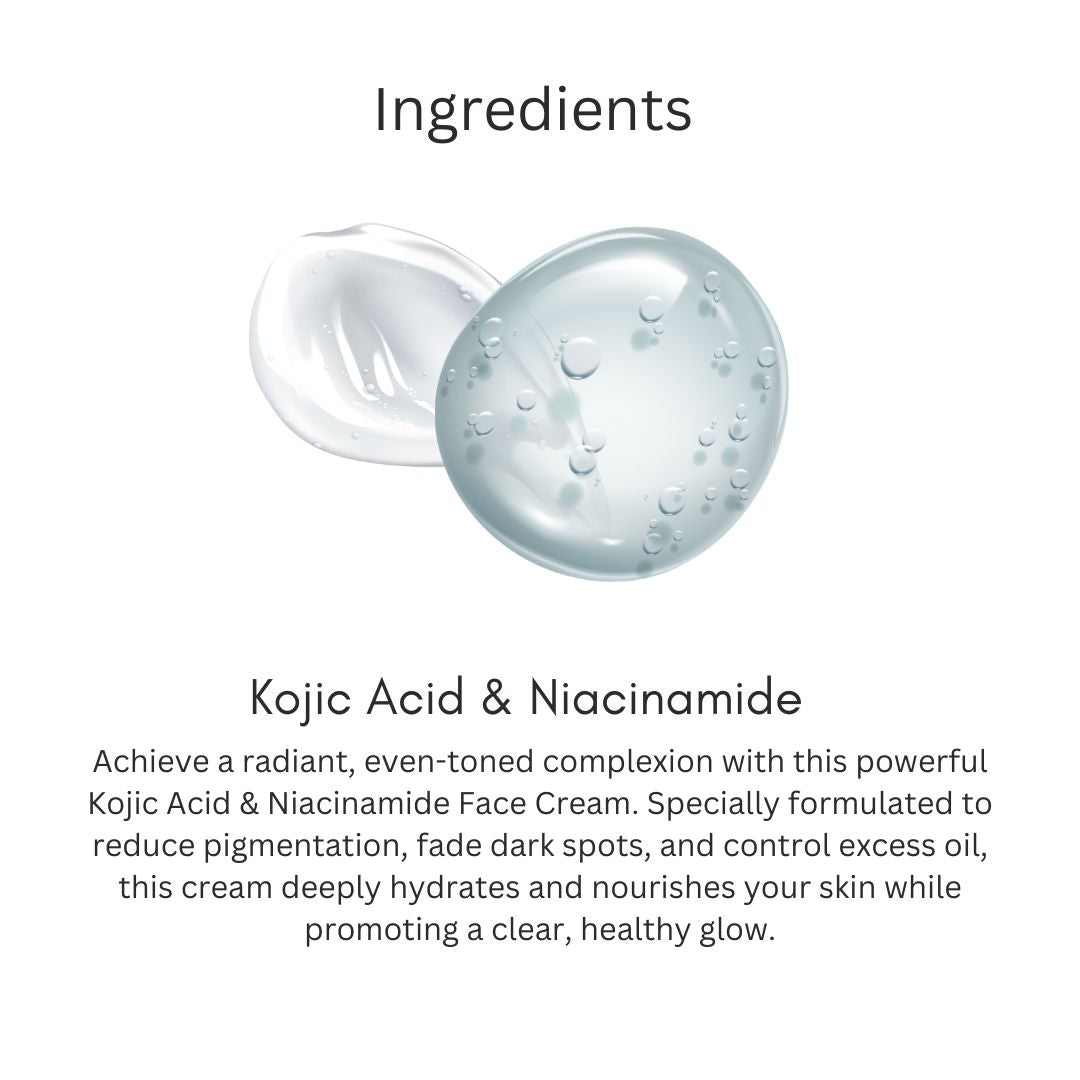 Khadi Essentials Kojic Acid & Niacinamide Skin Brightening Cream (50g) | For Dark Spots, Blemishes & Pigmentation