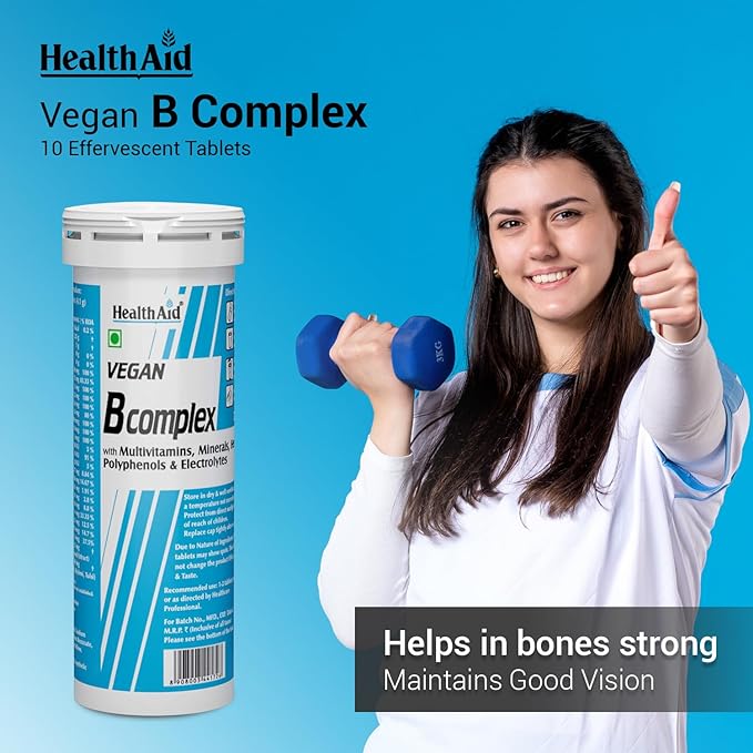 HealthAid Vegan B Complex Effervescent Tablet - 10 Effervescent Tablet