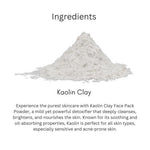 Khadi Kaolin Clay Powder for Face & Skin | 100% Natural White Clay | Deep Cleansing & Oil Control Face Pack | Helps Remove Dirt, Impurities & Excess Oil | Pore Care for Oily & Acne-Prone Skin | 100 gm