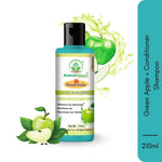 Bhudevam Naturals Khadi Green Apple Hair Shampoo + Conditioner for Soft, Silky & Frizz-Free Hair- 420ML (Pack of 2)