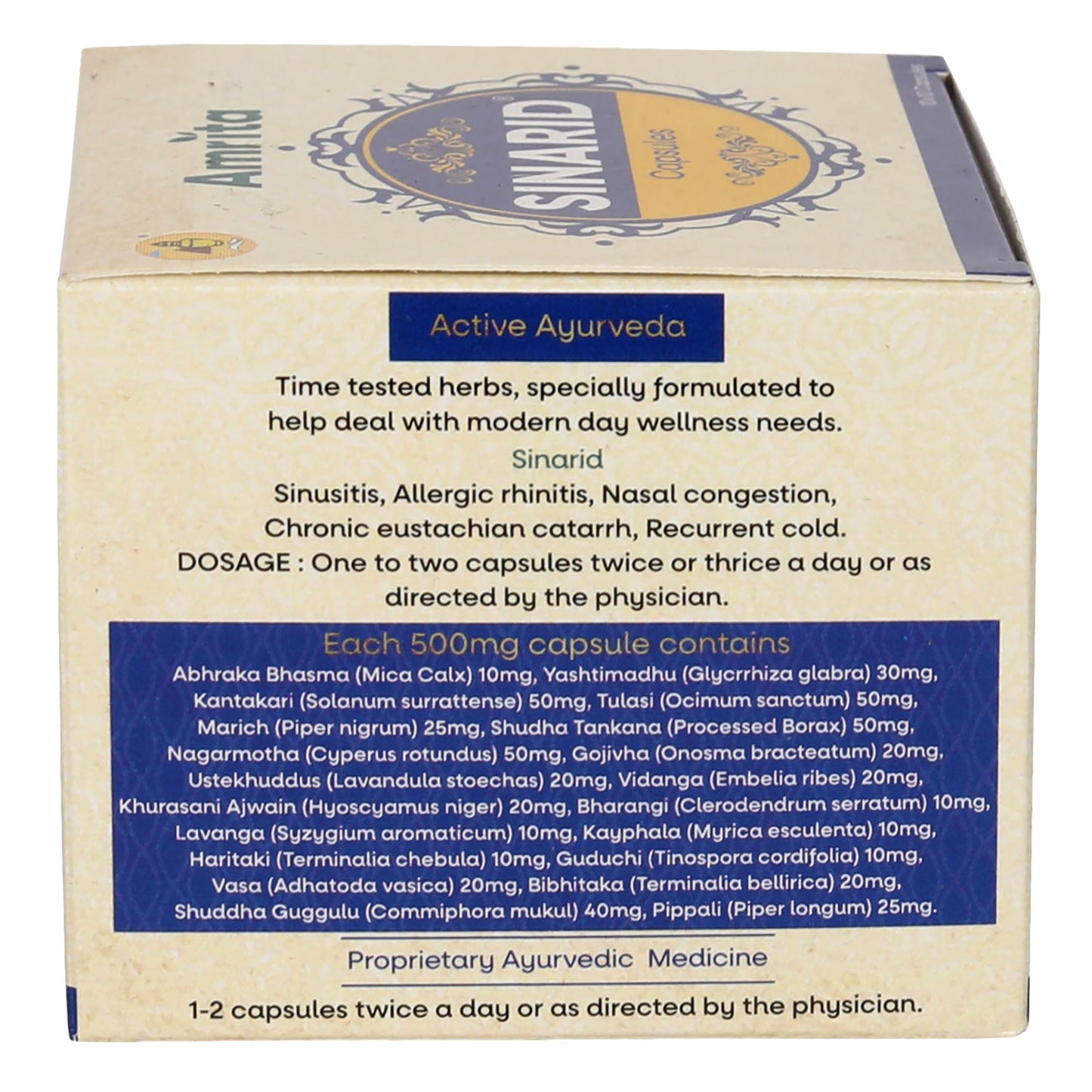 Amrita Sinarid Capsule - 100 Capsules