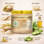 Bhudevam Naturals Khadi Rice Water Face Scrub for Women & Men – Gentle Exfoliation for Clear, Smooth & Radiant Skin-150GM