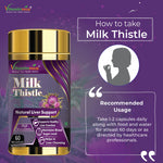 Vitaminnica Milk Thistle Capsules - Standardized Liver Support & Detox Cleanse, 60 Count
