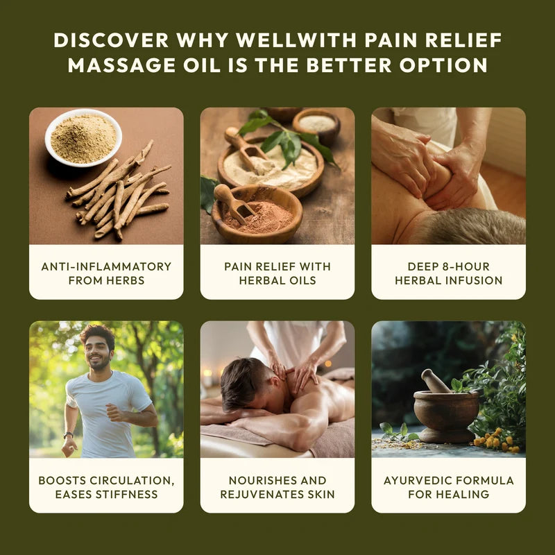 WellWith Ayurvedic Pain Relief (Massage) Oil (100ml)